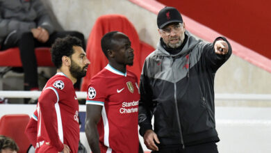 صلاح وساديو ماني يغيبون عن مباراه توتينغهام فورست