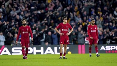 ليفربول بقيادة صلاح يتعرض لهزيمة مذلة في الدوري الانجليزى