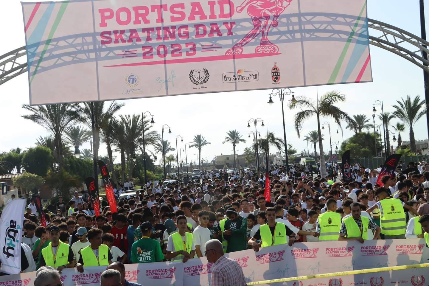 محافظ بورسعيد يطلق إشارة بدء أكبر ماراثون لـ"الاسكيت" في مصر والشرق الأوسط