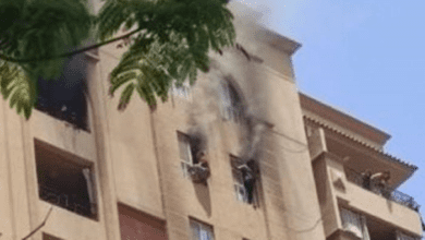 الحماية المدنية تسيطر على حريق مبنى الإذاعة بوسط القاهرة