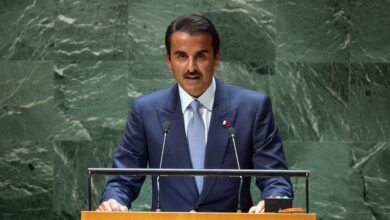 الشيخ تميم يؤكد أهمية حل النزاعات سلميا، ويعلن التزام بلاده بمواصلة جهود السلام