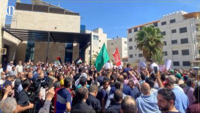 الأردن: وقفة شعبية داعمة للفلسطينين قرب السفارة الإسرائيلية في عمان ومطالبات بطرد السفير