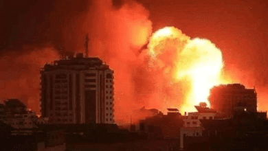 من جديد اسرائيل تستهدف محيط مستشفى القدس في غزة بقصف جوى