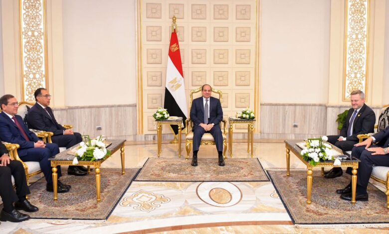خلال استقبال الرئيس السيسي له اليوم:رئيس "بريتيش بيتروليوم