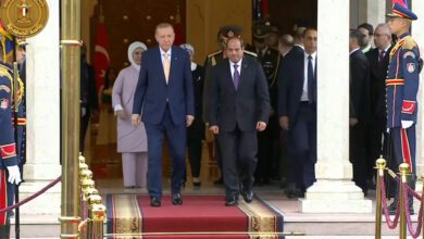 مراسم استقبال رسمية للرئيس التركي رجب طيب أردوغان في قصر الاتحادية